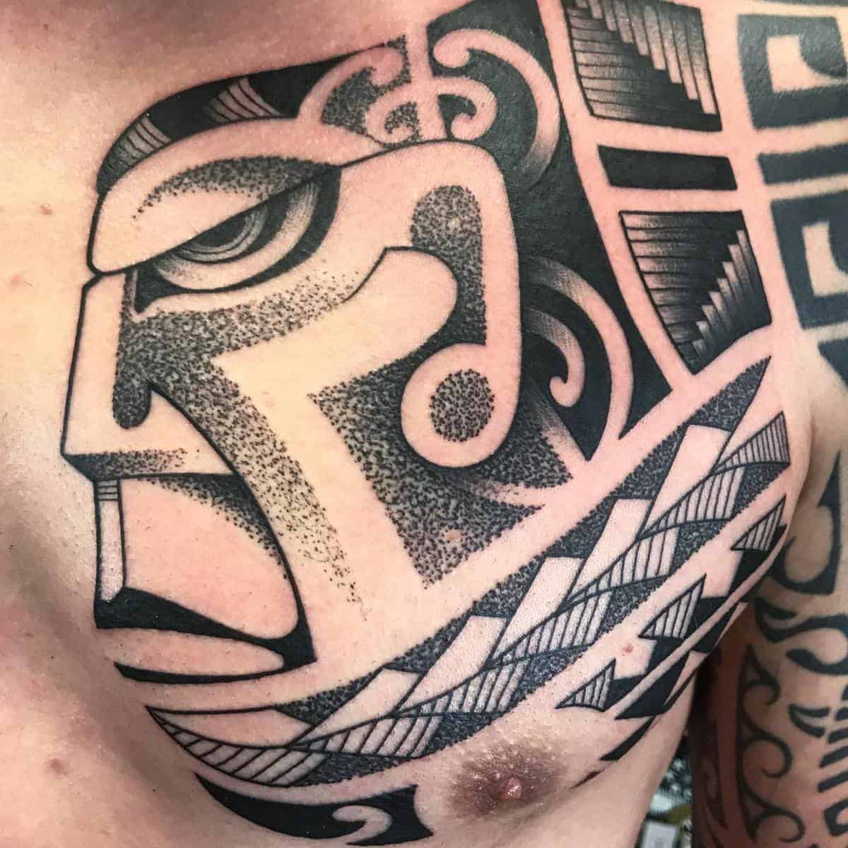 Polynesian Chest Tattoo dantzat2