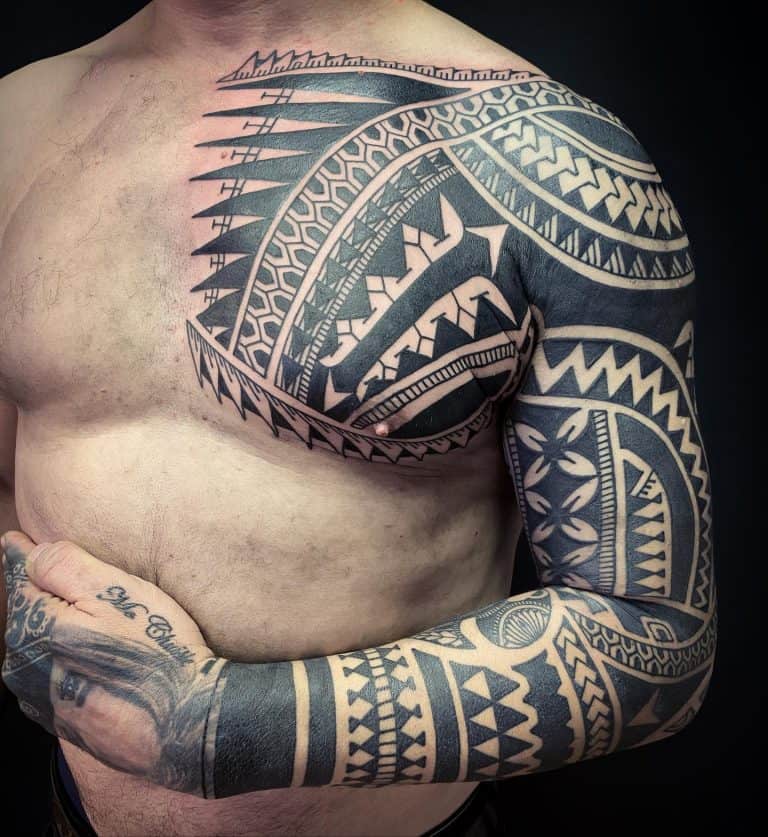 Top 93 Best Polynesian Tattoo Ideas 2021 Inspiration Guide   Polynesian Full Sleeve Tattoo  Tattoofx 768x837 