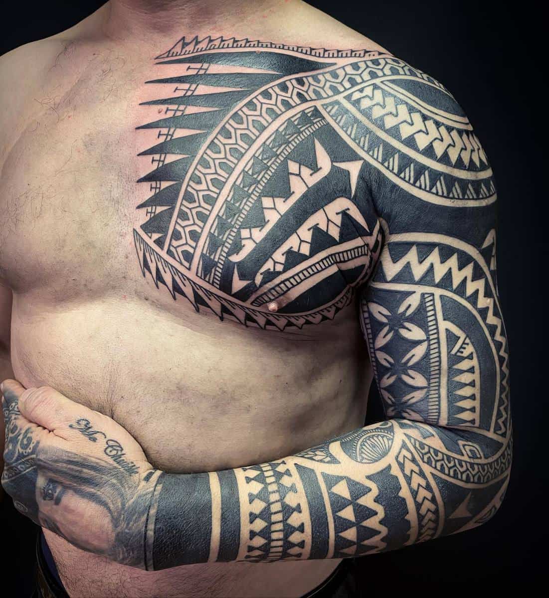 Polynesian Full Sleeve Tattoo _tattoofx