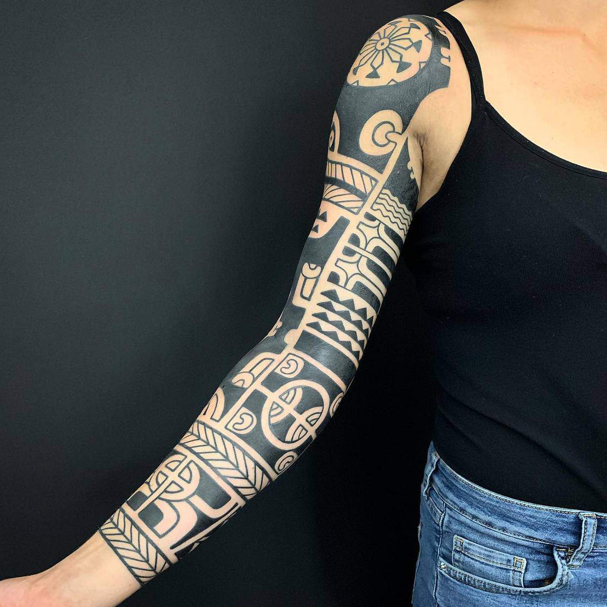 Polynesian Full Sleeve Tattoo colinzumbro