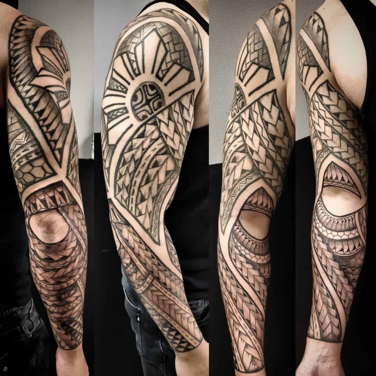 Polynesian Full Sleeve Tattoo fliptatts