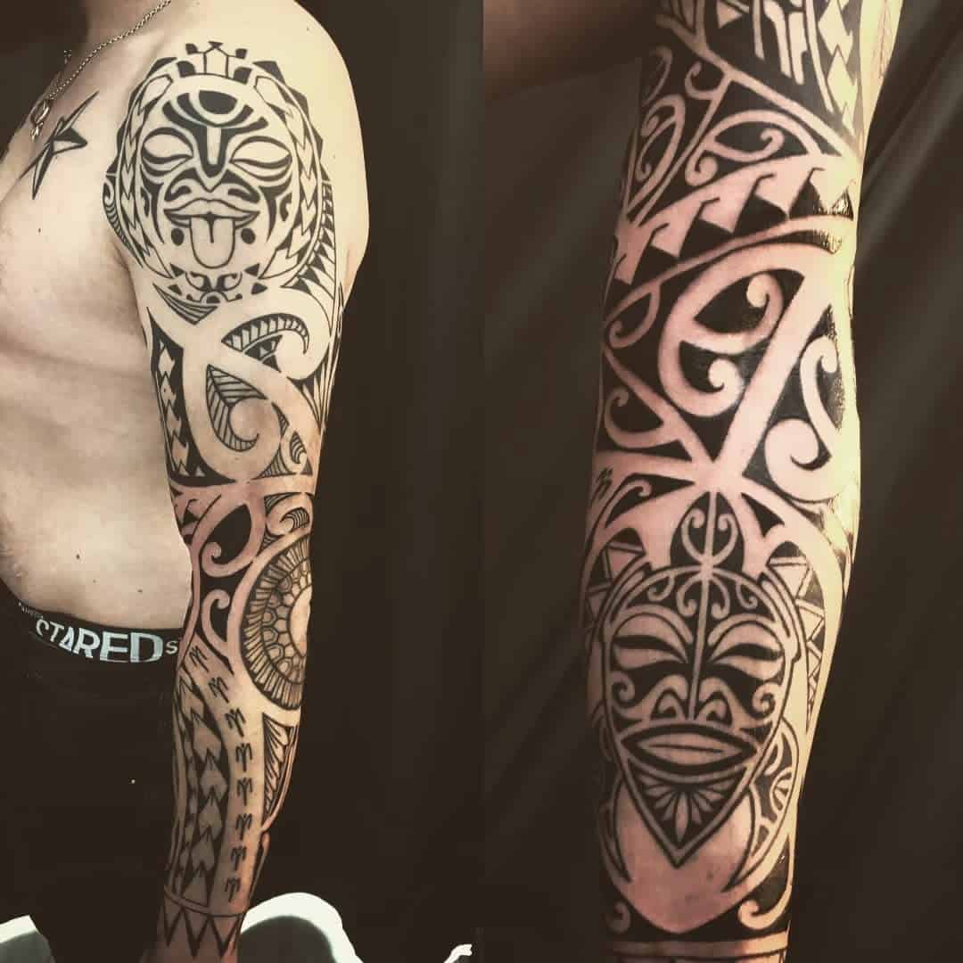 Polynesian Full Sleeve Tattoo shaoki4000