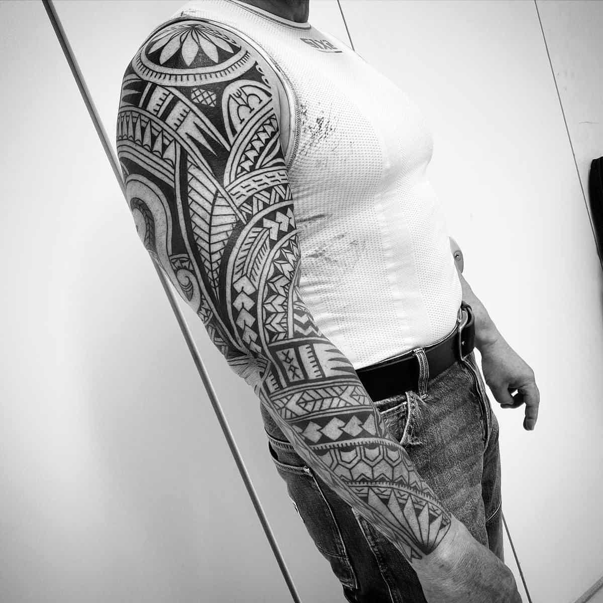 Polynesian Full Sleeve Tattoo tolle_etf