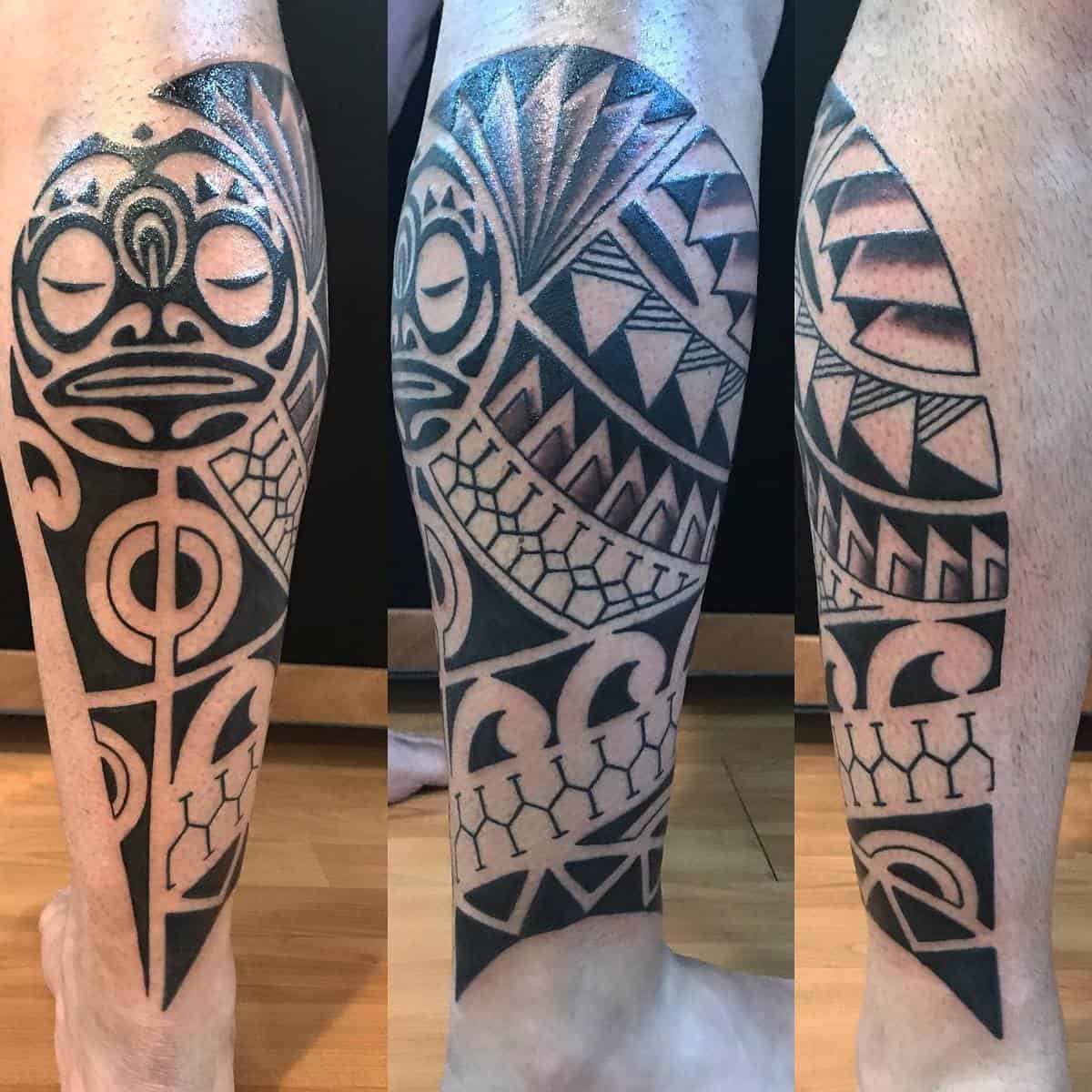 Polynesian Leg Tattoo pellenera