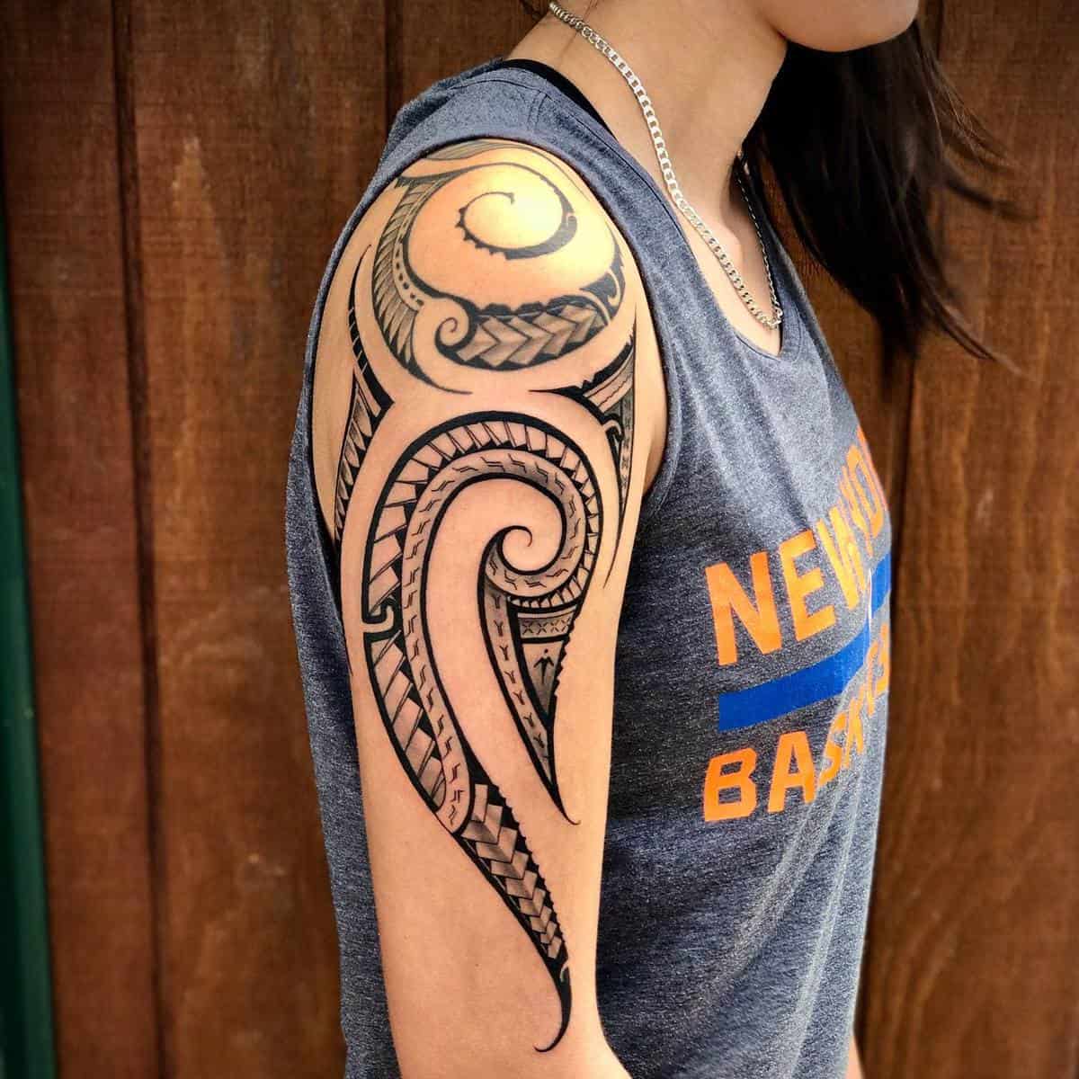 Polynesian Shoulder Tattoo groundup_tattoos