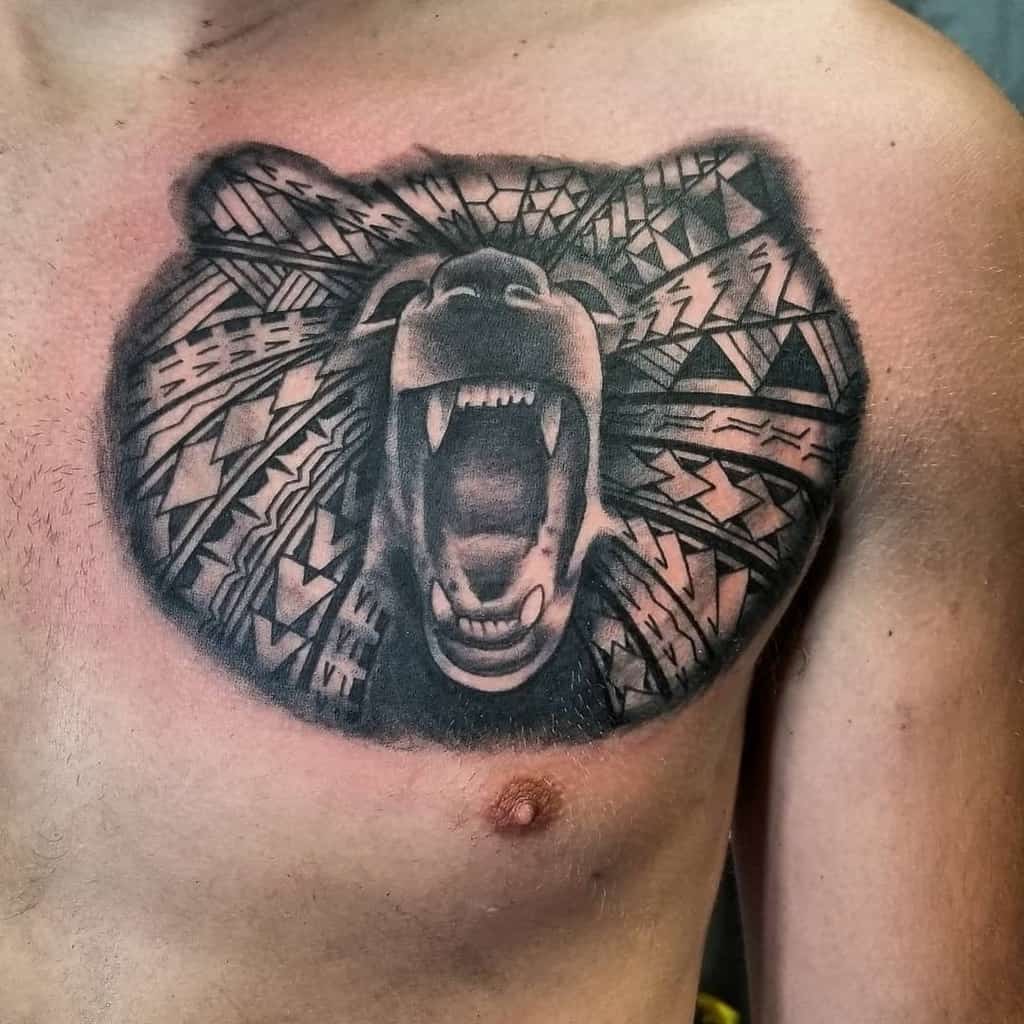 Polynesian Tribal Bear Tattoo tattoosby_ruben