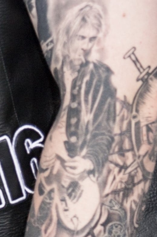Post Malone Kurt Cobain Portrait Mid Left Arm