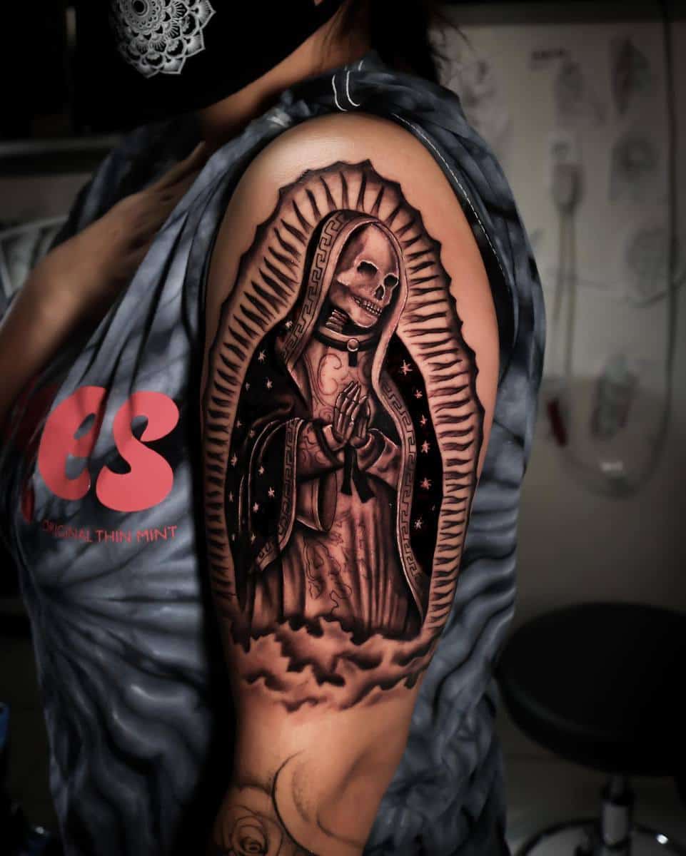 Praying Santa Muerte Tattoo -inkarnationyakima