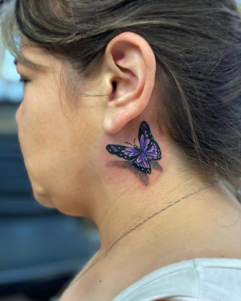 Purple 3D Butterfly Tattoo tatts_by_ant