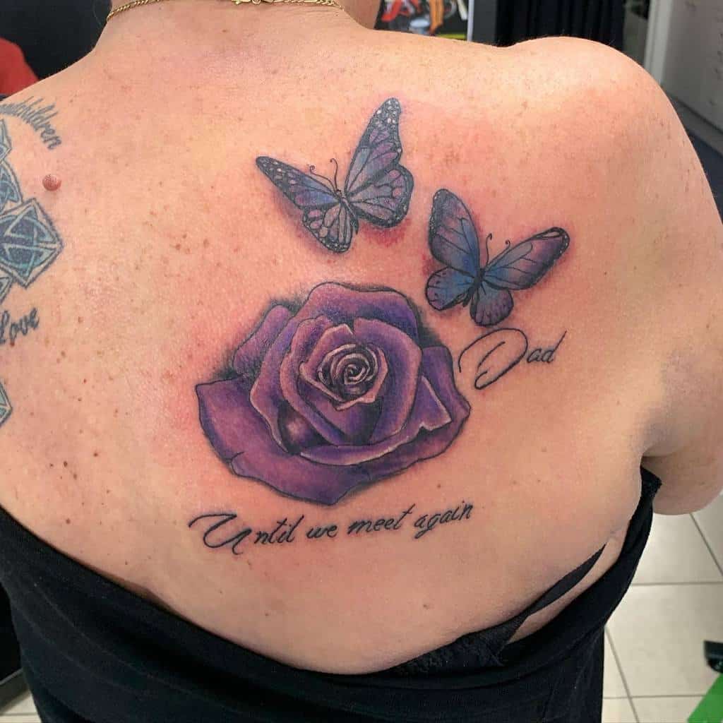 Purple Butterfly Back Tattoo wiltered_rose_13