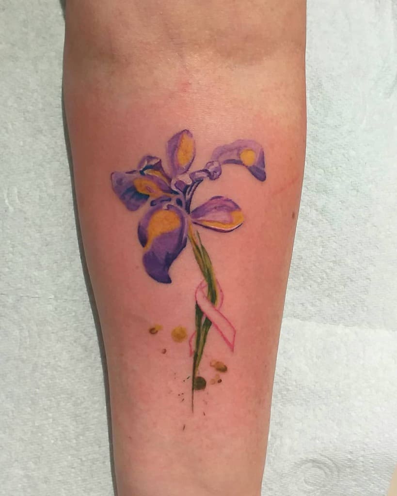 Purple Flower Forearm Tattoo mike_rosol_tattoos