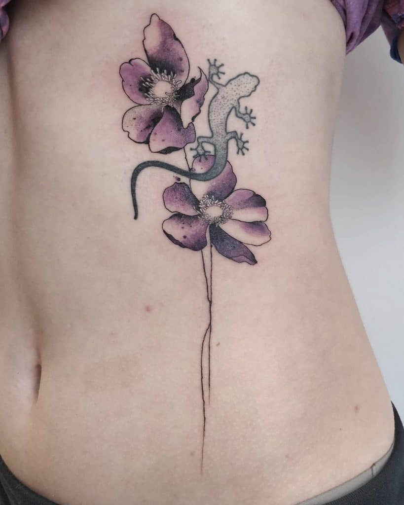 Top 73 Best Purple Flower Tattoo Ideas - [2021 Inspiration Guide]