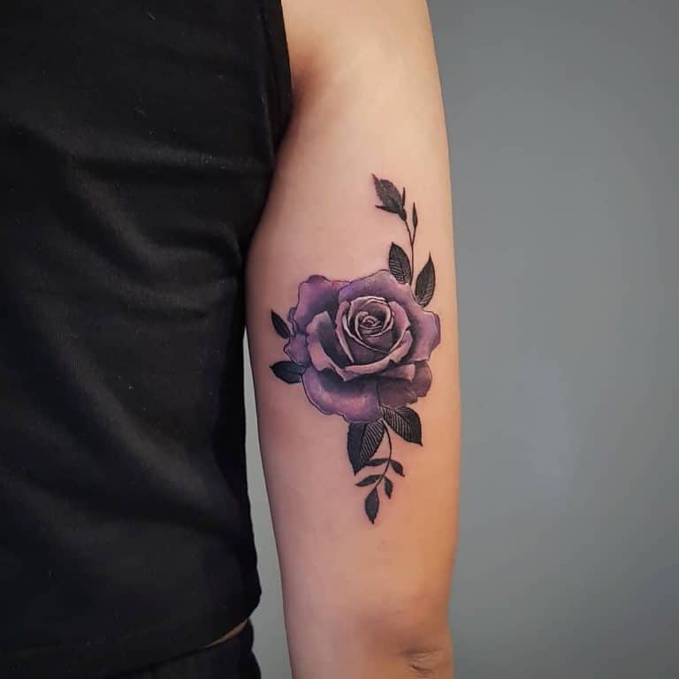 Top 73 Best Purple Flower Tattoo Ideas - [2021 Inspiration Guide]