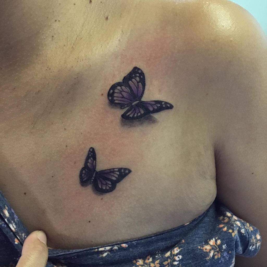 Purple Butterfly Tattoo Ideas