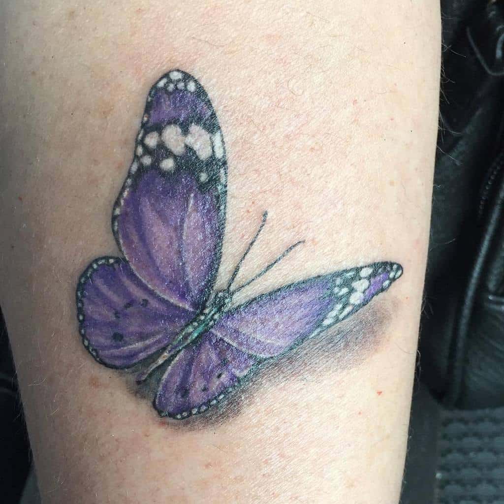 Purple Monarch Butterfly Tattoo nannysonlinedemos