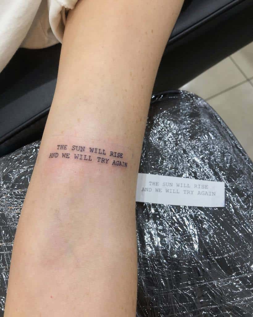 Qoute Arm Tattoos for Women supsitt