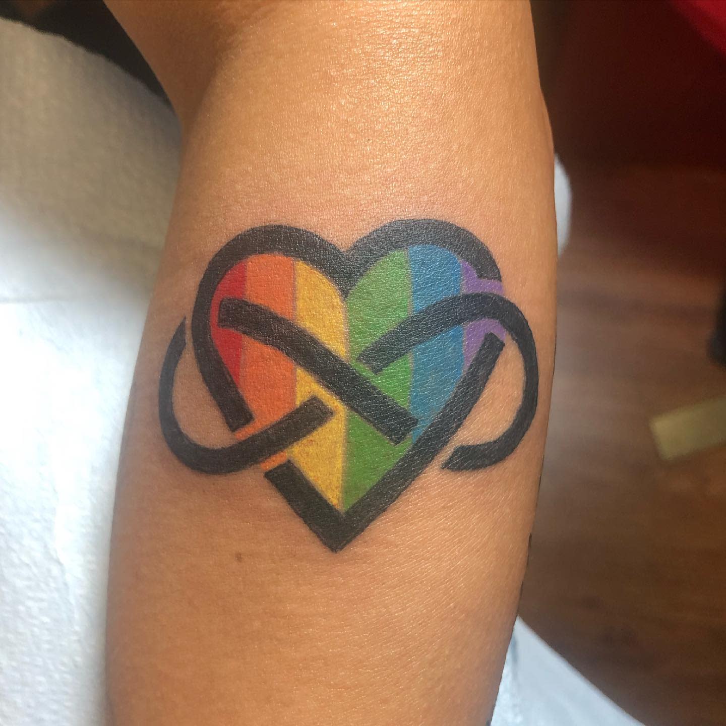 Heart Rainbow Tattoos -deefrost_design