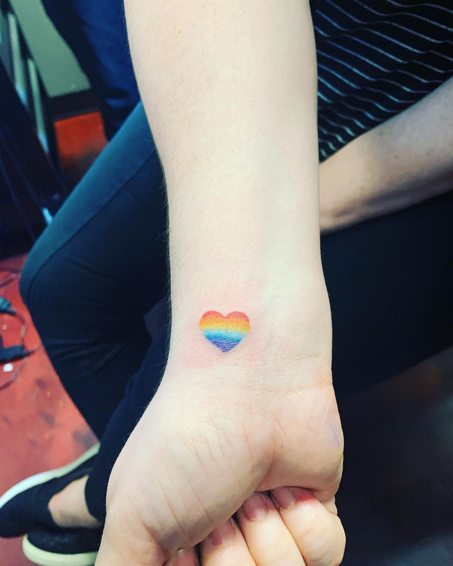 Heart Rainbow Tattoos -theanitabailey_weir