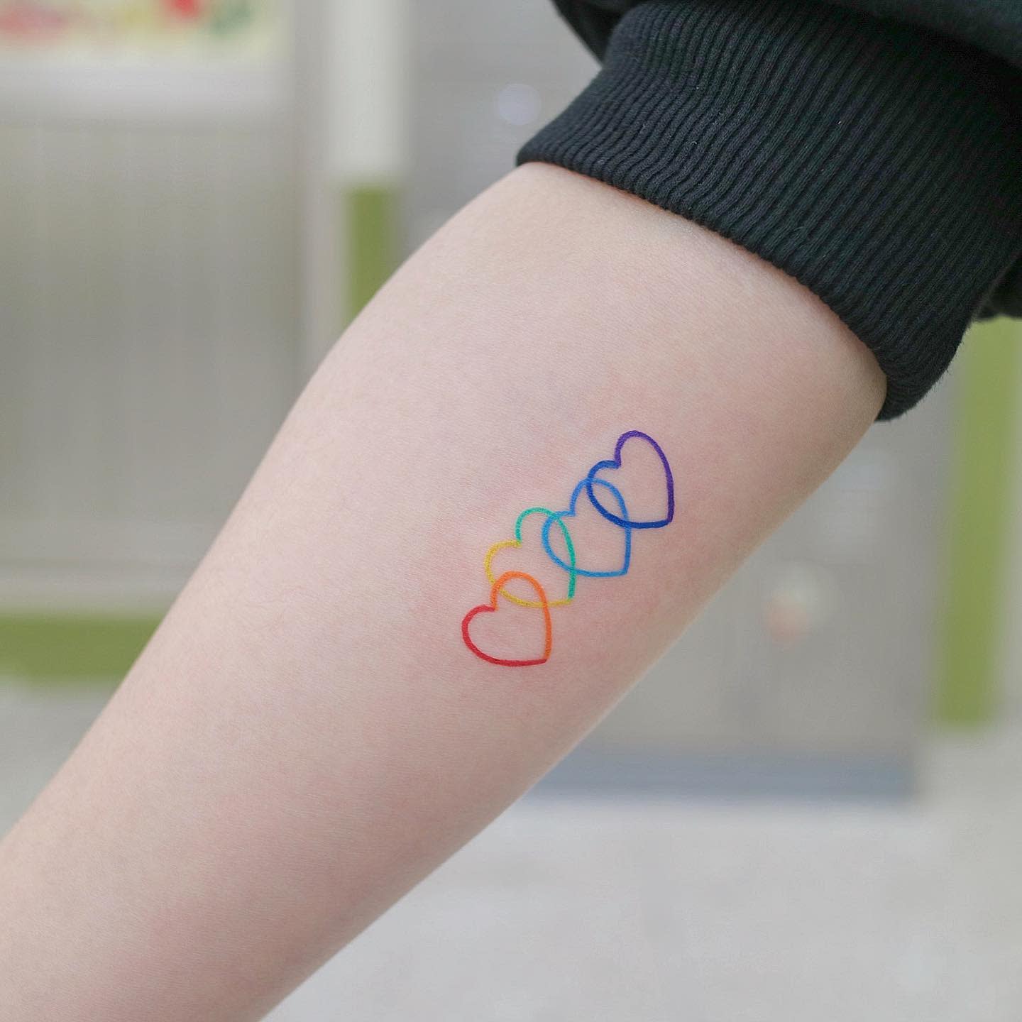Heart Rainbow Tattoos -u_oooops
