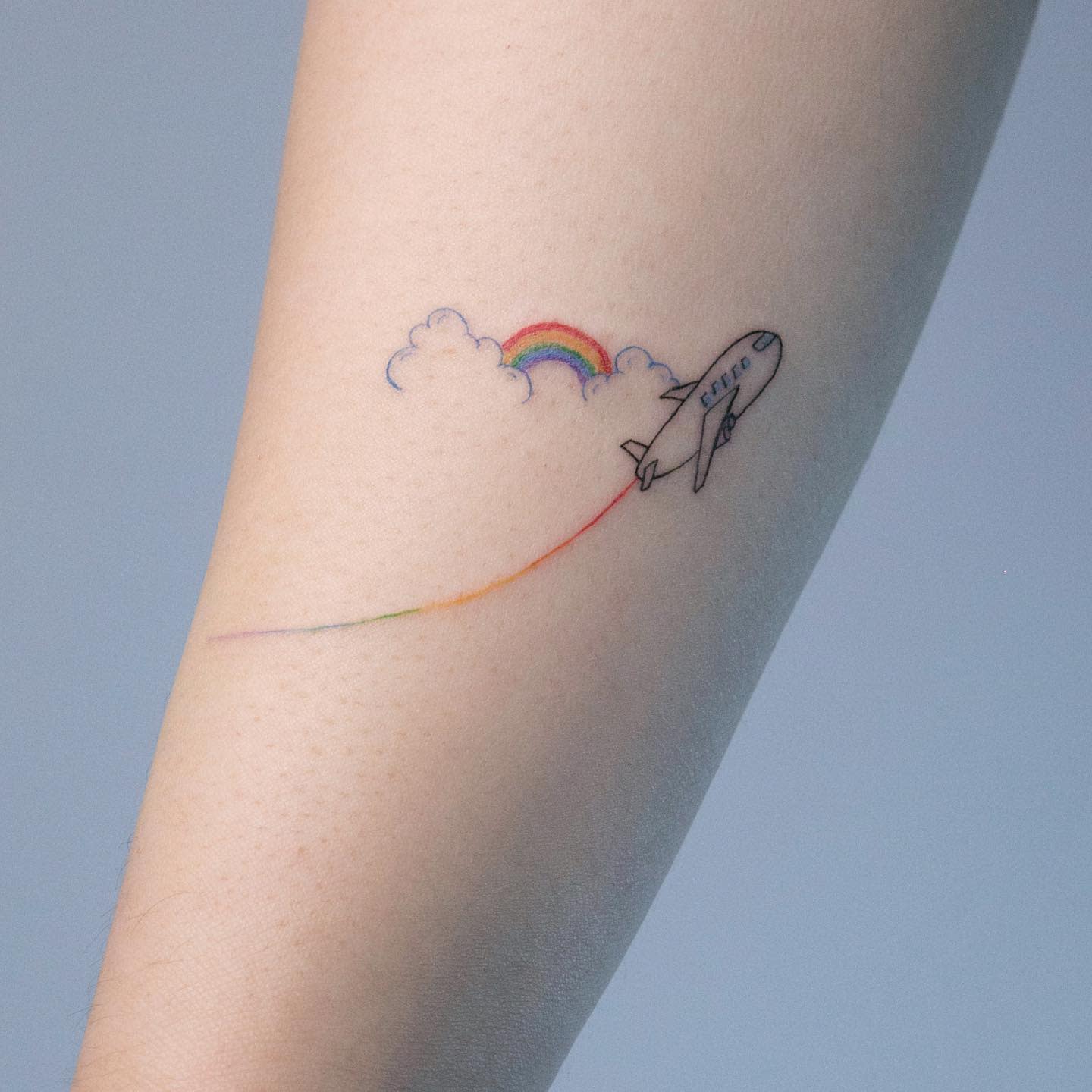 Small Rainbow Tattoos -yongyi_ink
