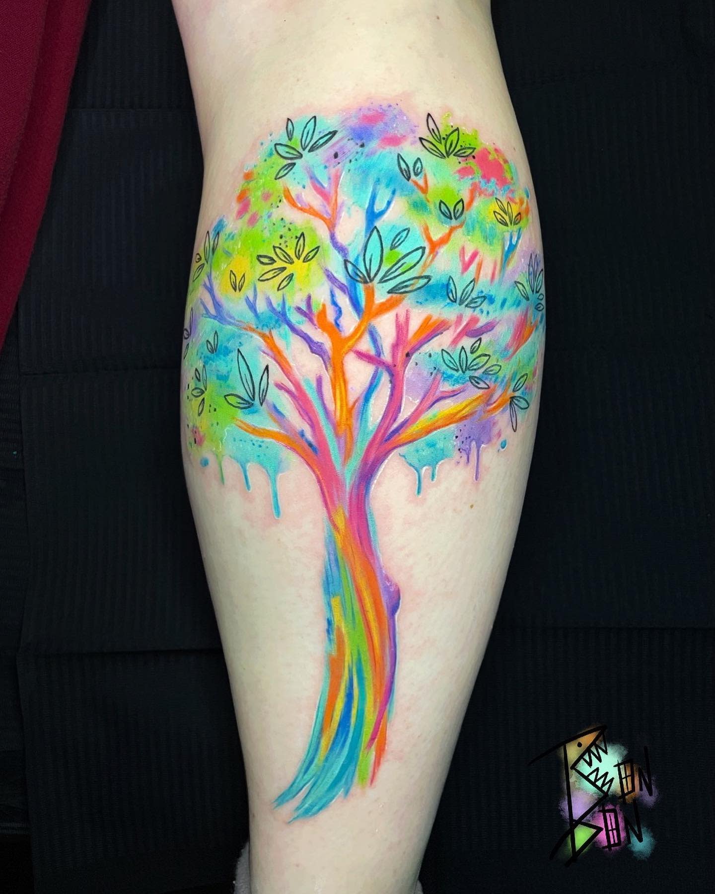 Watercolor Rainbow Tattoos -bonbonbizarre