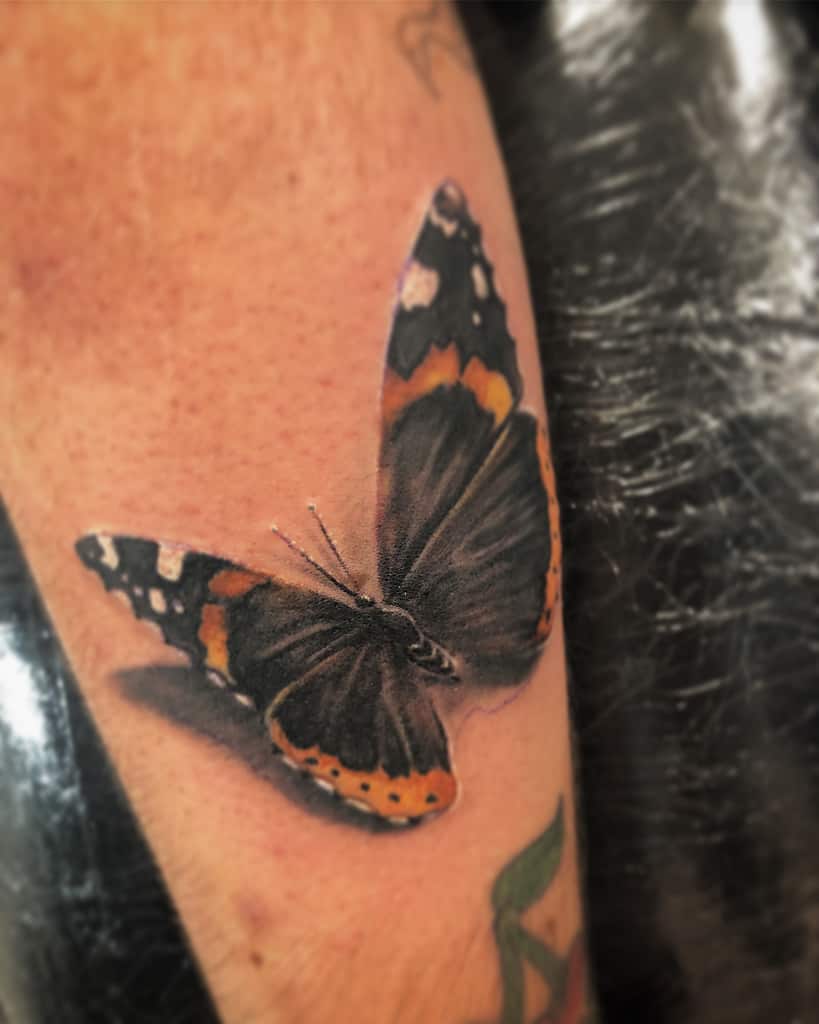 Realistic 3D Butterfly Tattoo van1ty_tattoo