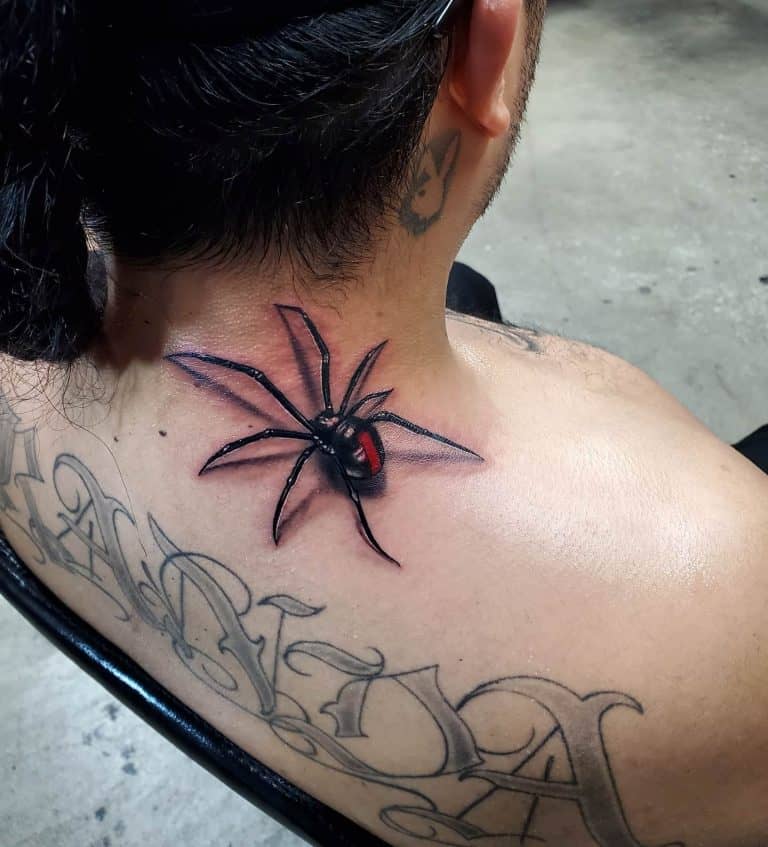 Stunning 3D Spider Tattoo Ideas   Realistic 3D Spider Tattoo Downztattoos34 768x847 