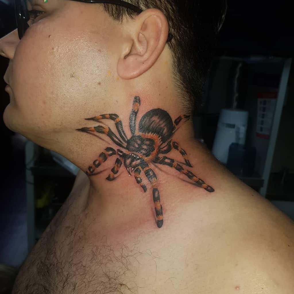 Realistic 3D Spider Tattoo justinundertheguntattoo