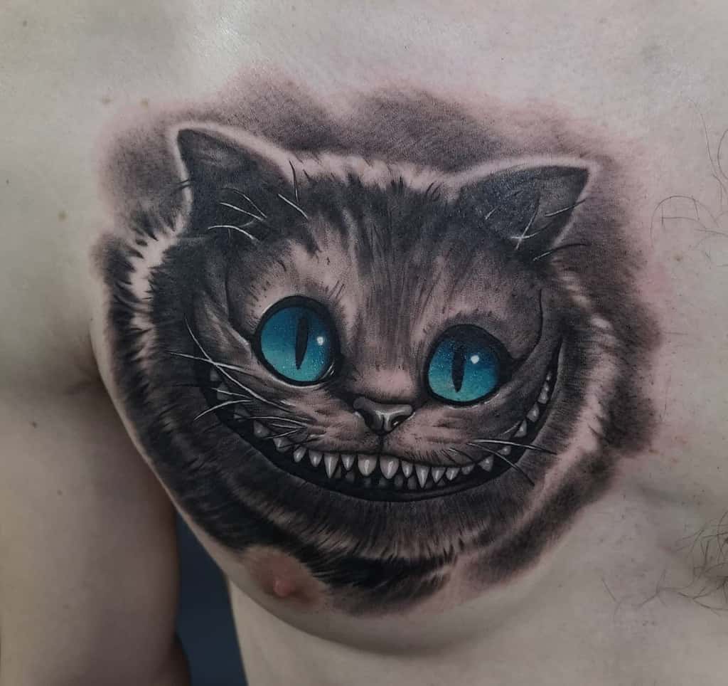 Realistic Cheshire Cat Tattoo roman_trofimov_tattoo