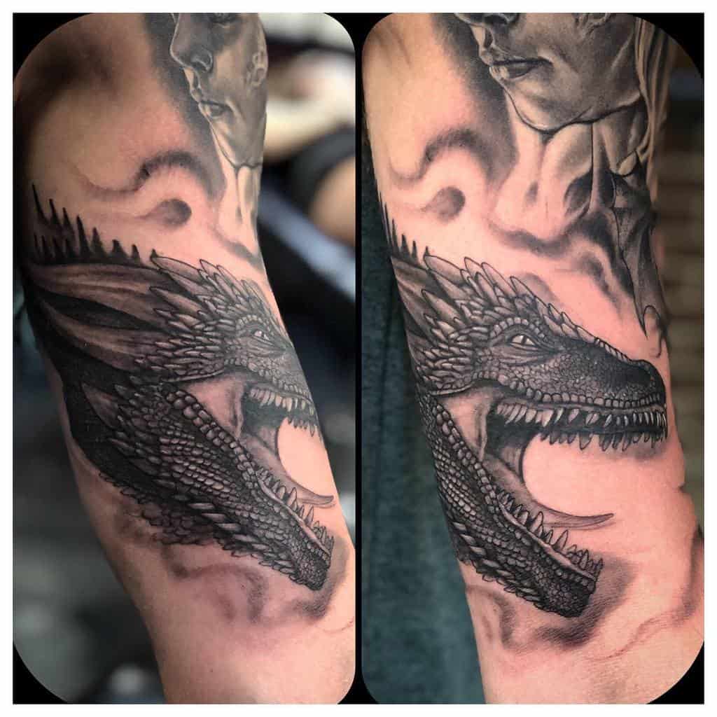 Realistic Game of Thrones Dragon Tattoo jaycunliffe