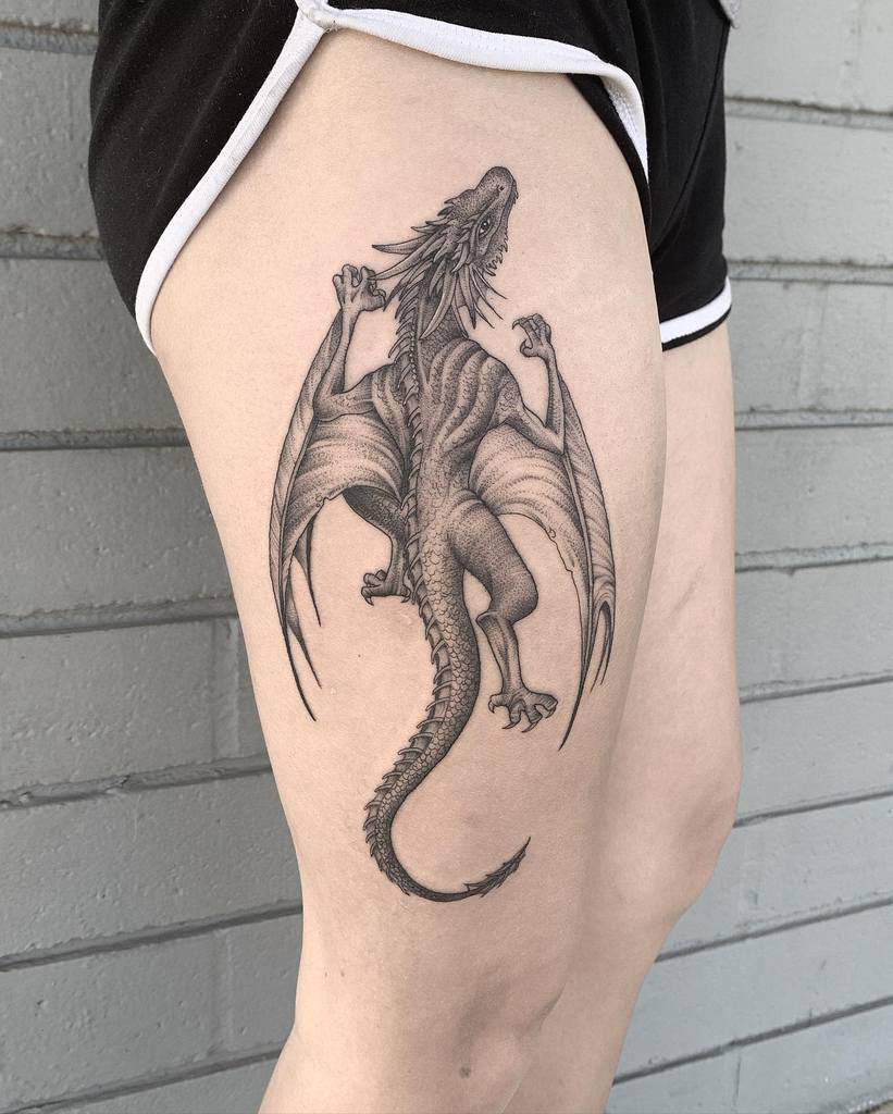 Realistic Game of Thrones Dragon Tattoo tattoosbynicki