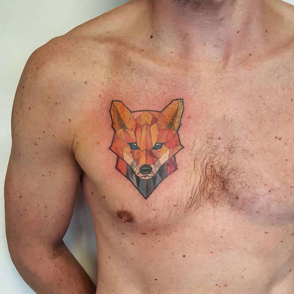 Realistic Geometric Fox Tattoo boo_tattoo