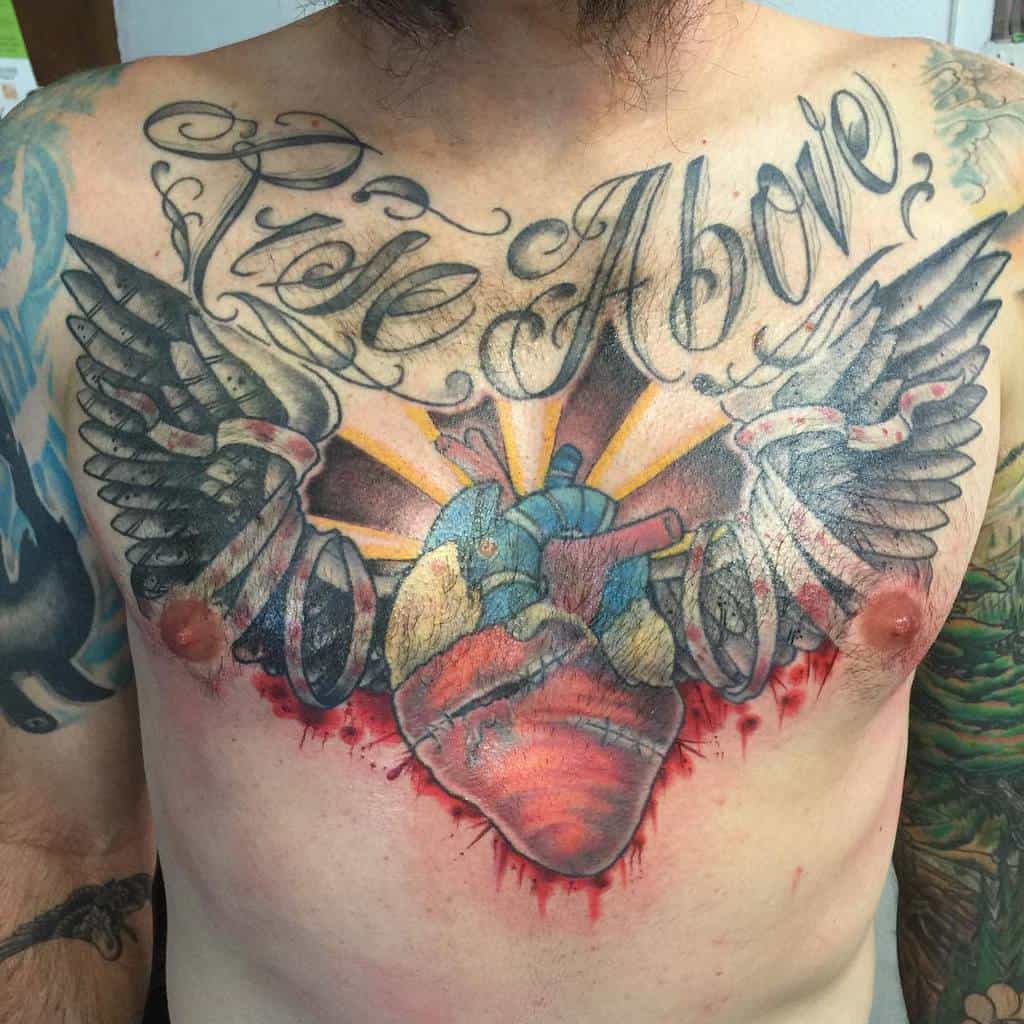 Realistic Heart With Wings Tattoo jeff_jefe_arnett