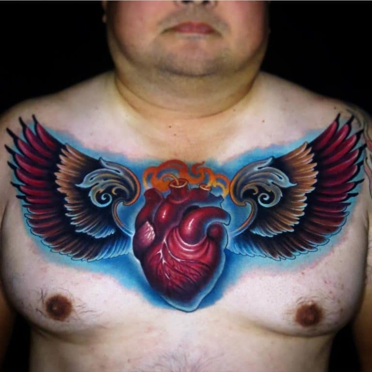 Top 60 Best Heart With Wings Tattoo Ideas 2021 Inspiration Guide   Realistic Heart With Wings Tattoo Theblacklanternoc 768x768 