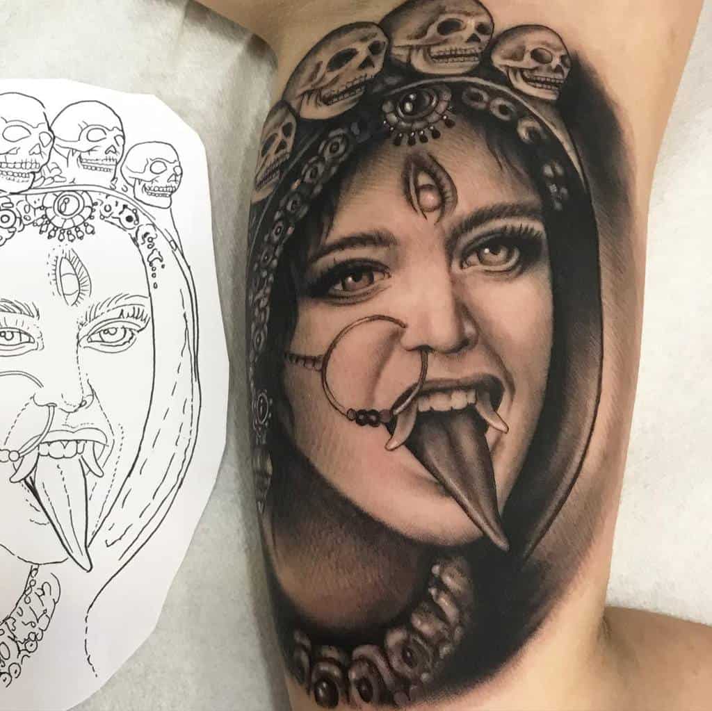 Hindu goddess Kali done by our artist... - Valley Mall Tattoo | Facebook