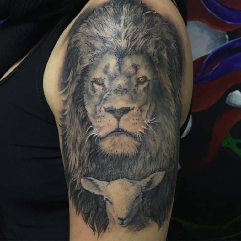 63 Cool Lion and Lamb Tattoo Ideas [2024 Inspiration Guide]