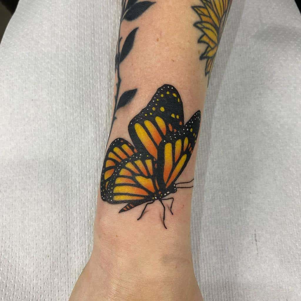 Realistic Monarch Butterfly Tattoo paulhenrytattoo