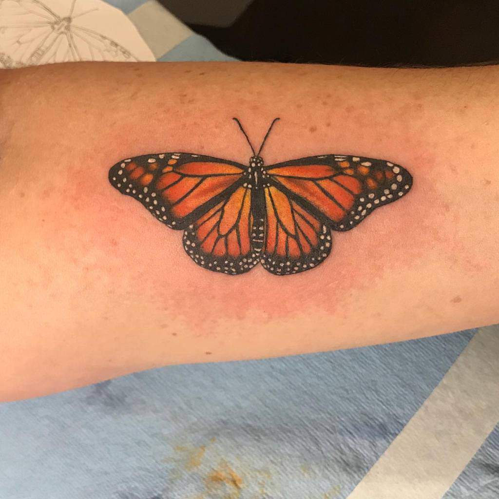 Realistic Monarch Butterfly Tattoo sarahink