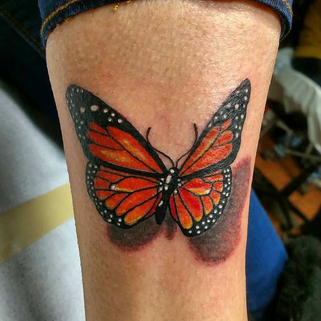 Realistic Monarch Butterfly Tattoo wesmartin82
