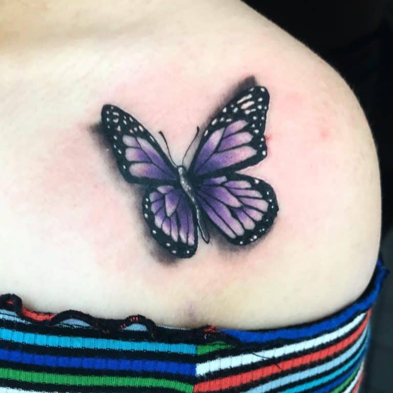 Purple Butterfly Tattoo Ideas