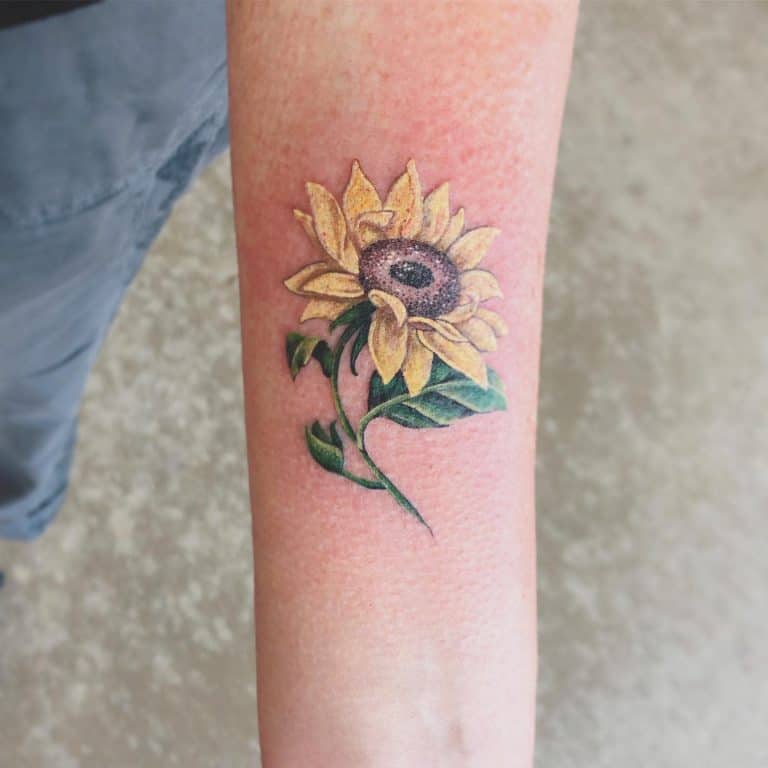 57 Small Sunflower Tattoo Ideas