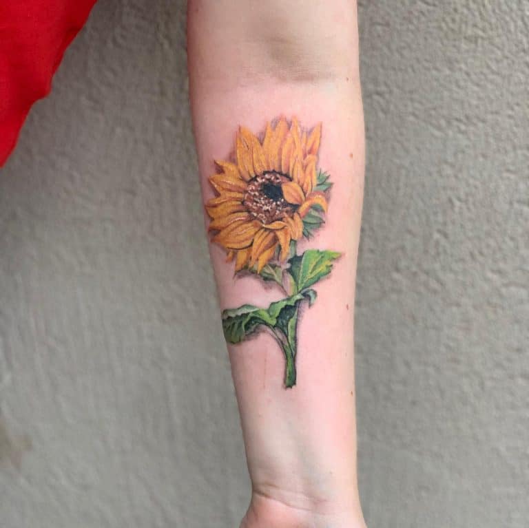 57 Small Sunflower Tattoo Ideas