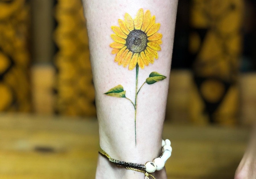 57 Small Sunflower Tattoo Ideas