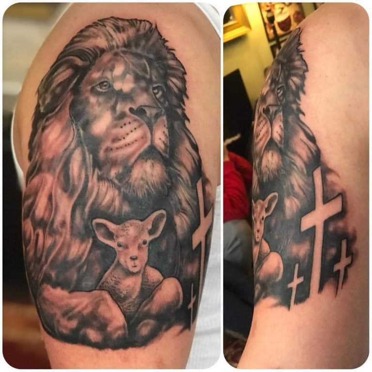 63 Cool Lion and Lamb Tattoo Ideas [2024 Inspiration Guide]