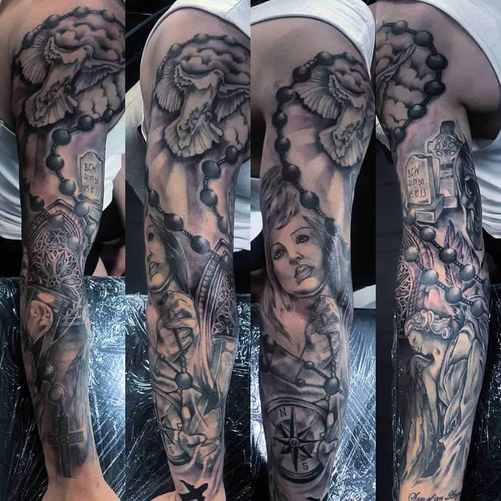 Religious Tattoo Sleeve Filler mysticmadam_tattoo