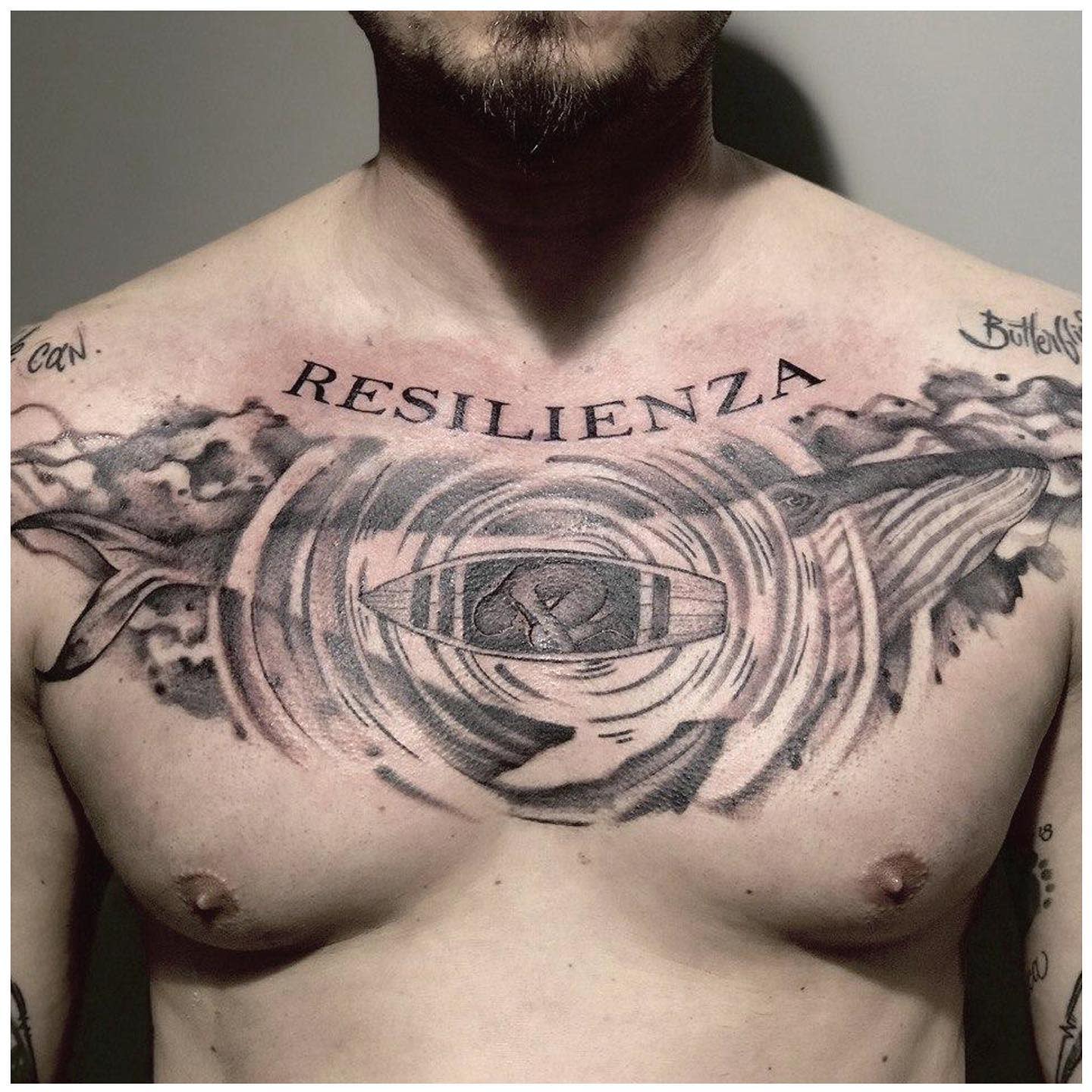 Chest Resilience Tattoo -allinktattooaq