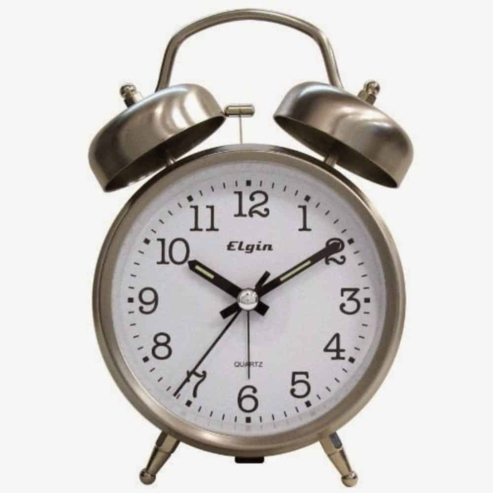 Retro Vertigo – Elgin QA Twin Bell Silver Alarm Clock