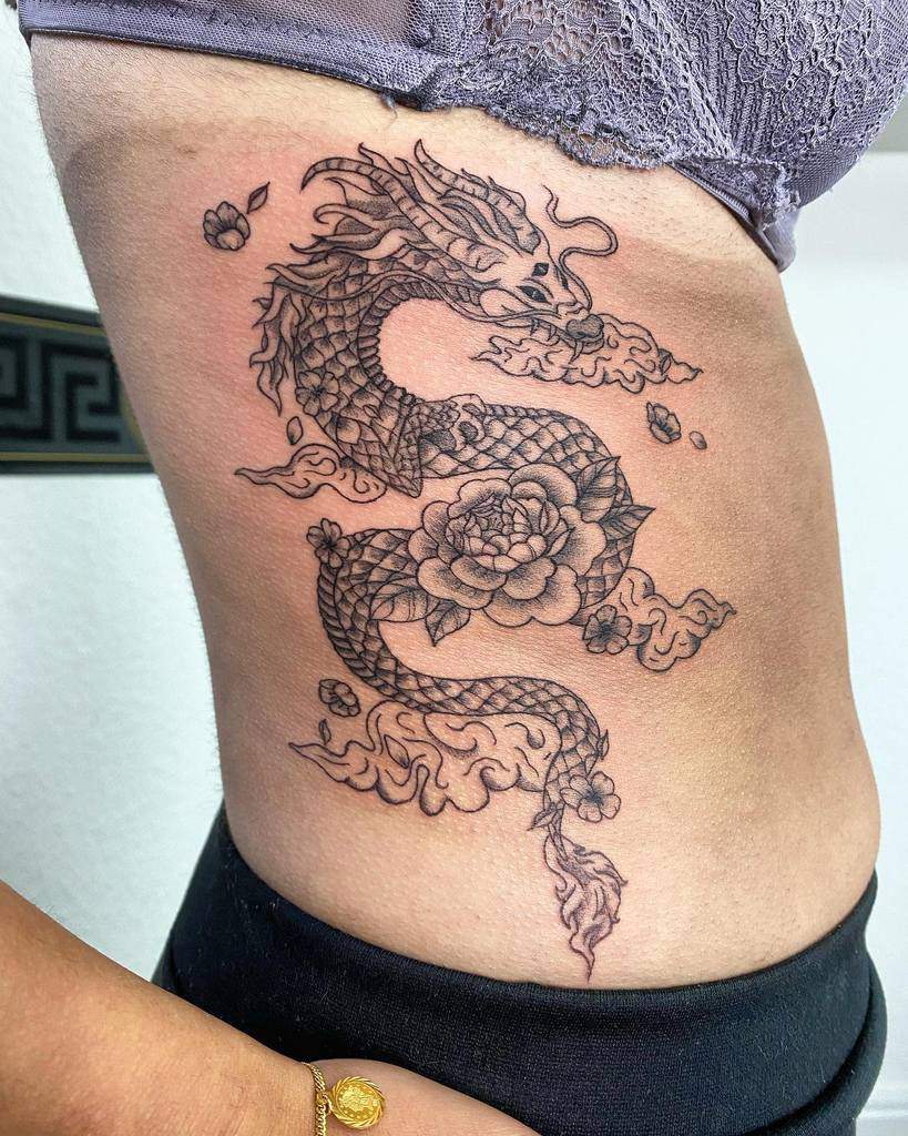 Rib Dragon Tattoos for Women tattoobabystuttgart