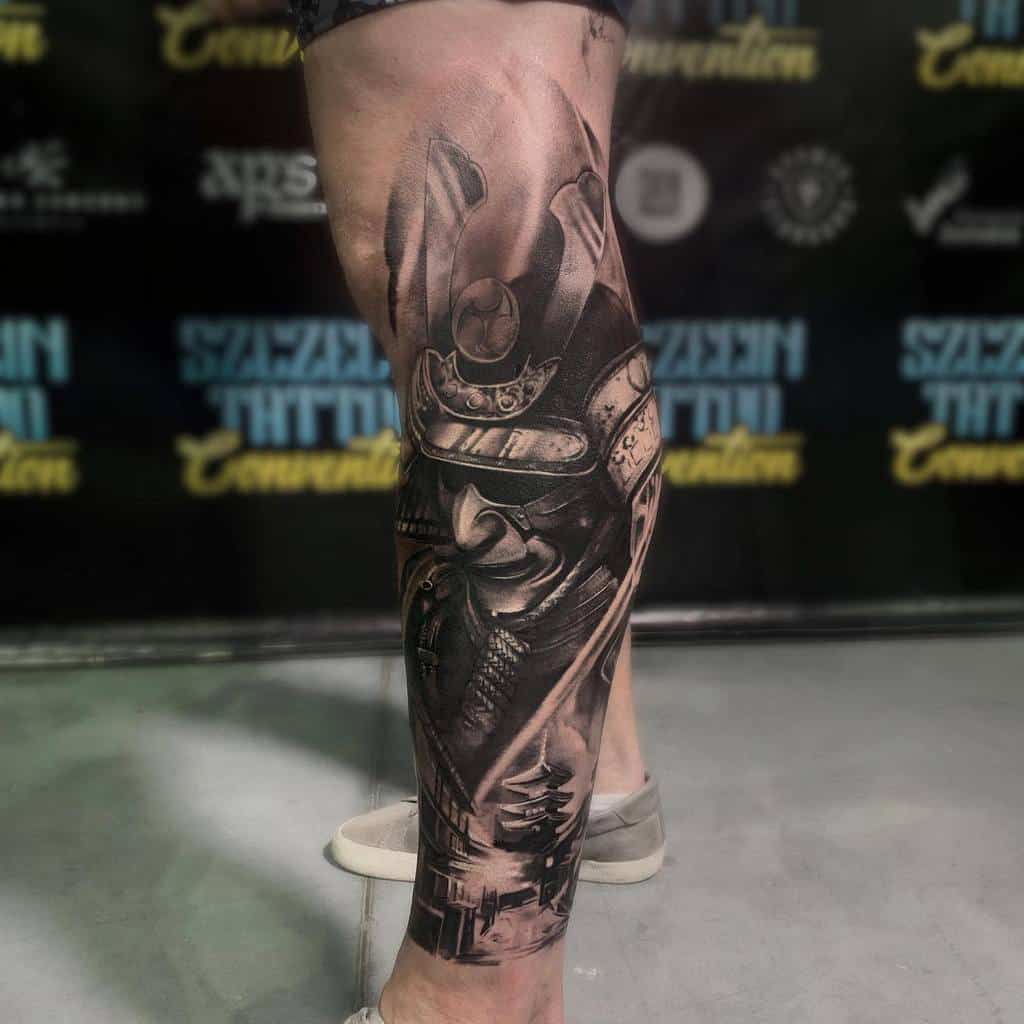 Ronin Leg Tattoo Fame Tattoo