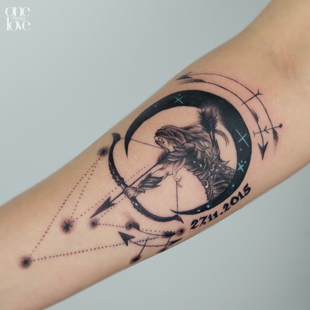 Arm Sagittarius Constellation Tattoo -tattoo.onelove
